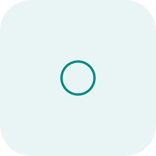 Icône avec un cercle vert sur fond blanc arrondi.