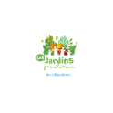 Logo des Jardins Familiaux avec légumes et texte "Les Jardins Familiaux Au Chaudron".