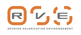 Logo de RVE avec texte "Réunion Valorisation Environnement".