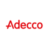 Logo rouge d'Adecco sur fond blanc.
