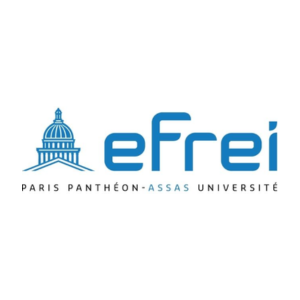 Logo de l'Efrei Paris Panthéon-Assas Université avec dôme stylisé.