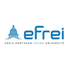 Logo de l'université Efrei Paris avec texte et illustration du Panthéon.