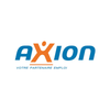 Logo d'Axion avec le slogan "Votre partenaire emploi".