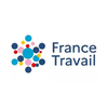 Logo de France Travail avec des cercles colorés.